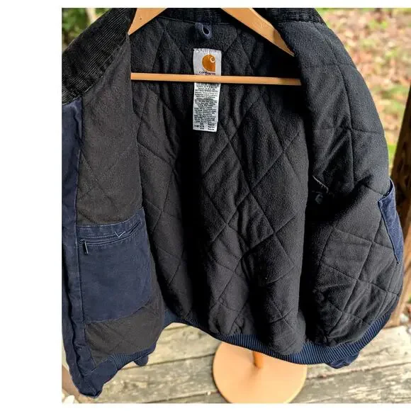 Carhartt Santa Fe Jacket Midnight Navy Blue Mens Size 2XL Quilted